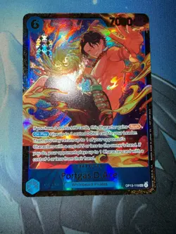 One Piece Portgas D Ace OP13-119 Top 16 Treasure Cup Prize Promo - Image 1