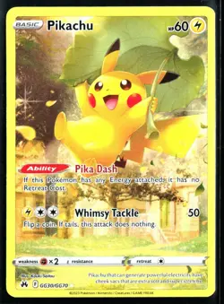 2023 Sword & Shield - Crown Zenith Pikachu #GG30 Galarian Gallery Pokemon Card - Image 1