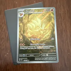 Pokemon Ninetails TCG Sv03: Obsidian Flames Holo Illustration Rare Card 199/197 - Image 1