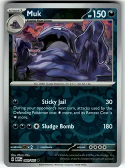 Muk 089/165 SV: Scarlet & Violet 151 Reverse Holo NM Pokemon Card TCG - Image 1