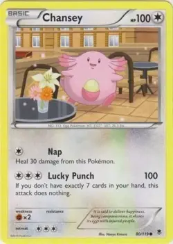Chansey 80/119 - Common Pokemon XY Phantom Forces Card - Image 1