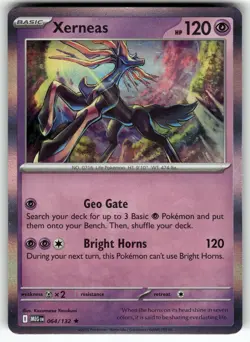 Xerneas 064/132 ME01: Mega Evolution NM Pokemon Card TCG - Image 1