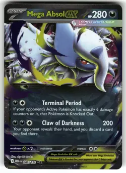 Mega Absol ex - 086/132 ME01: Mega Evolution NM Pokemon Card TCG - Image 1