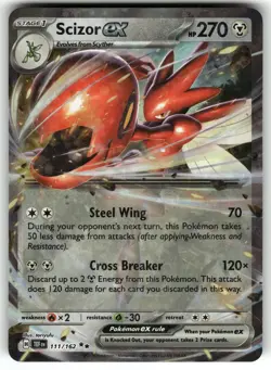 Scizor ex 111/162 SV05: Temporal Forces NM Pokemon Card TCG - Image 1