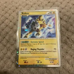 Pokemon TCG Raikou SL9 Call of Legends Secret Rare Pokemon Card Almost NM! - Image 1