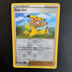 POKE KID 173/202 POKEMON CARD (SWORD AND SHIELD SET) REVERSE HOLO - Image 1