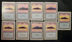 9x Island (A&C) Revised Edition Basic Land Mixed Condition Magic The Gathering - Image 1