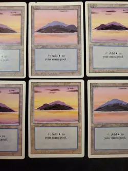 9x Island (A&C) Revised Edition Basic Land Mixed Condition Magic The Gathering - Image 3