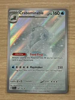 Pokemon Cards Crabominable 149/142 Stellar Crown Illustration Rare - NM / M - Image 3
