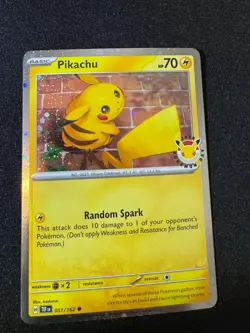Pikachu 51/162 Stamped 2026 Pokemon Day 30th Anniversary Promo TCG - Image 2