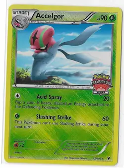 Accelgor 12/101 Championship Crosshatch Noble Victories Holo Pokemon Card NM - Image 1