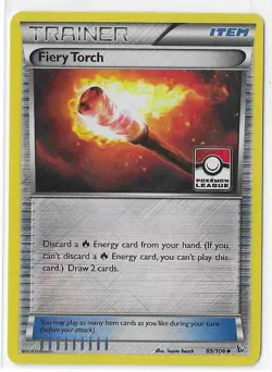 Fiery Torch 89/106 League Stamped Promo XY Flashfire Holo Uncommon Pokemon NM - Image 1