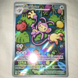 POKEMON AMBIPOM 107/094 PHANTASMAL FLAMES ILLUSTRATION RARE HOLO 110HP - Image 1