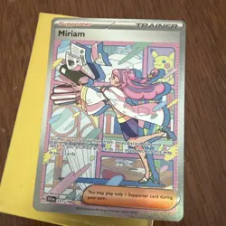 Pokemon TCG Miriam Trainer Full Art Holo Scarlet & Violet Base Set - Image 1