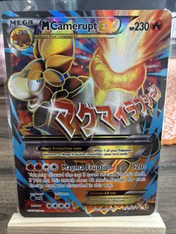 Pokemon Mega M Camerupt EX Holo Black Star Promo Card XY198a - Image 1