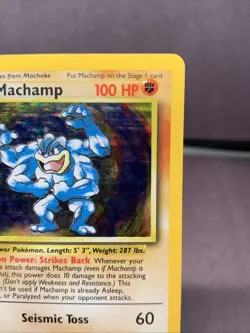 Pokemon TCG Machamp Holo 1st Edition Base Set #8/102 Holo Rare VTG WOTC - Image 3