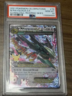 2021 Pokemon Celebrations M Rayquaza EX Classic Collection-Roaring Skies PSA 10 - Image 1