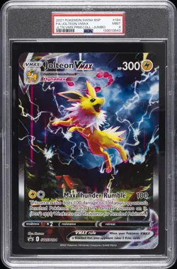 2021 POKEMON SWSH BLACK STAR PROMO #184 FULL ART/JOLTEON VMAX PSA 9 - Image 1