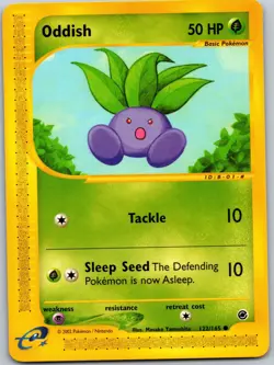 ODDISH POKEMON EXPEDITION BASE SET 122/165 COMMON LP - Image 2