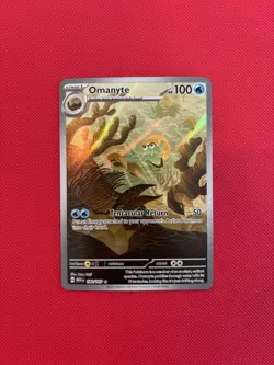 Pokemon TCG Omanyte 180/165 Scarlet & Violet 151 Illustration Rare Near Mint - Image 1