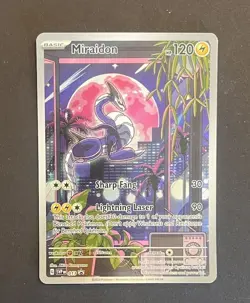 Pokemon Miraidon SVP 013 Black Star Promo Holo Damaged Crease - Image 1