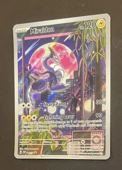 Pokemon Miraidon SVP 013 Black Star Promo Holo Damaged Crease - Image 4