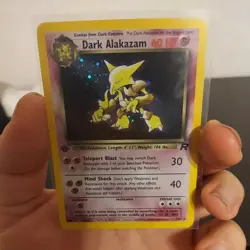 2000 Pokemon WOTC Team Rocket 1st Edition Dark Alakazam 1/82 Holo - Image 1