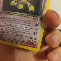 2000 Pokemon WOTC Team Rocket 1st Edition Dark Alakazam 1/82 Holo - Image 3