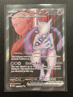 Pokemon Team Rocket's Mewtwo EX 213/182 Sv10 Destined Rivals Ultra Rare - Image 1