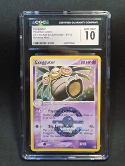 CGC Gem Mint 10 Exeggutor 5/112 Reverse Holo EX Fire Red & Leaf Green Pokemon - Image 1