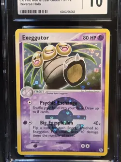 CGC Gem Mint 10 Exeggutor 5/112 Reverse Holo EX Fire Red & Leaf Green Pokemon - Image 2