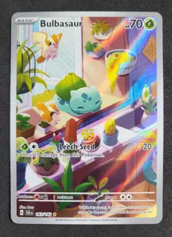 Pokemon Bulbasaur 143/142 SV07: Stellar Crown Illustration Rare Full Art Holo - Image 1