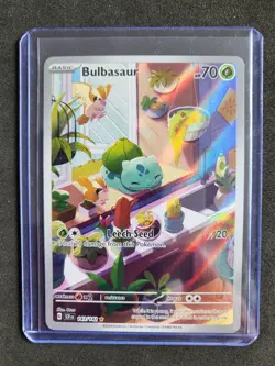 Pokemon Bulbasaur 143/142 SV07: Stellar Crown Illustration Rare Full Art Holo - Image 5