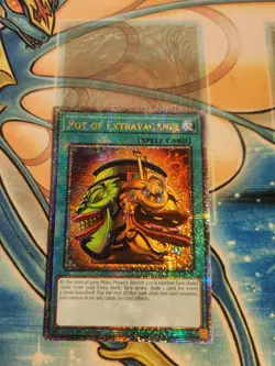 Yugioh! Pot of Extravagance RA01-EN059 Quarter Century Secret Rare 1st NM - Image 1