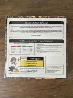 English Edition Dan Da Dan Weiss Schwarz Booster Box 1st Edition Sealed - Image 3