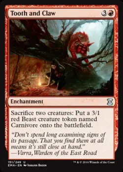 1x Tooth and Claw MTG Eternal Masters NM Magic Regular - Image 1