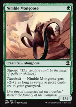 1x Nimble Mongoose - Foil MTG Eternal Masters NM Magic Foil - Image 1