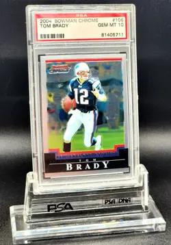2004 Bowman Chrome Tom Brady #106 PSA 10 - Image 1