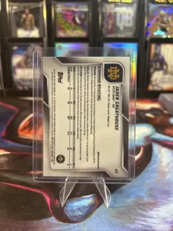2025 Bowman U Chrome Jaden Greathouse 1st Yellow Sapphire #d /75 Notre Dame - Image 2