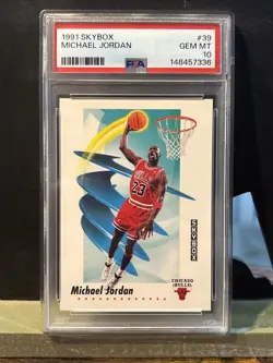 1991-92 Skybox Michael Jordan #39 Chicago Bulls GEM MT PSA 10 - Image 1