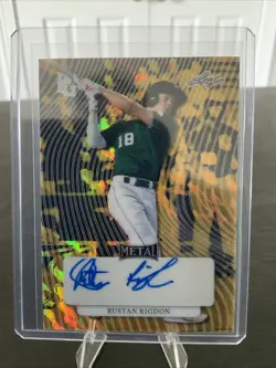 2023 Leaf Perfect Game Rustan Rigdon Gold Marble Proof Auto #1/1 Vanderbilt - Image 1