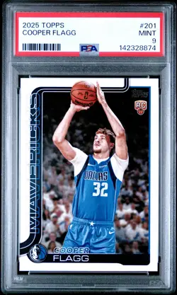 2025 TOPPS #201 COOPER FLAGG PSA 9 - Image 1