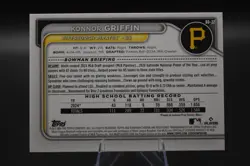 Konnor Griffin 2024 Bowman Draft #BD-22 1st Bowman Paper Pirates Qty Available - Image 4