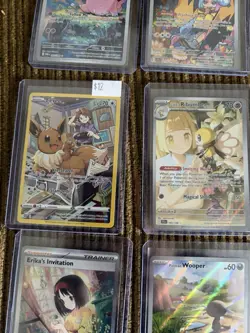 10 Card Pokemon Lot Illustration Rares, Pikachu Shiney, Holo, Full Art - Image 5
