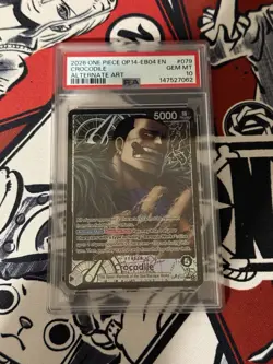 PSA 10 Crocodile OP14-079 L Alternate Art Leader 2025 ONE PIECE Card - Image 1