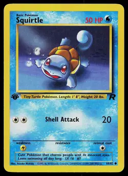 Pokemon Card - Squirtle Team Rocket 68/82 Common 1st Edition - Image 1