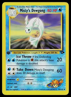 Pokemon Card - Misty's Dewgong 1st Edition Gym Challenge 54/132 Uncommon - Image 1