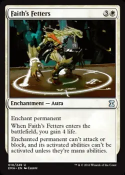 1x Faith's Fetters MTG Eternal Masters NM Magic Regular - Image 1
