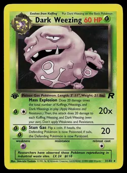 Pokemon Card - Dark Weezing Team Rocket 31/82 Rare 1st Edition - Image 1