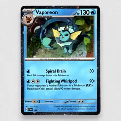 Vaporeon - 168 SV: Scarlet & Violet Promo Cards Holo Promo Pokemon TCG NM - Image 1